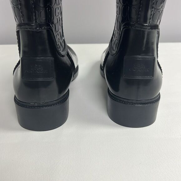 Coach-Classic Signature Logo Lace Up Rain Boots - Picture 9 of 15